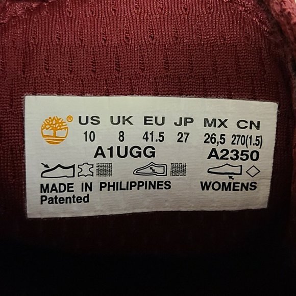 Timberland Flyroam Go Knit Chukka A1UGG A2350 Burgundy Womens Size‎ 10 New n Box - Picture 5 of 10